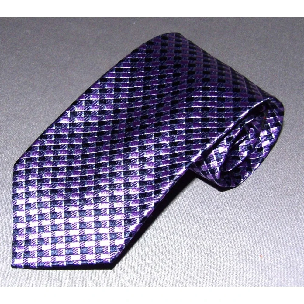 Jos. A. Bank 100% Silk Signature Collection Purple Geometric Neck Tie